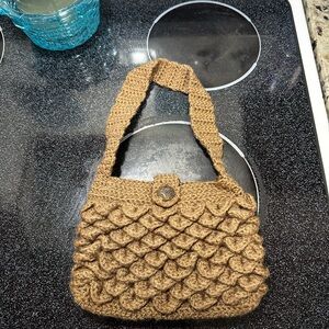 Handcrafted Brown Crochet Bag